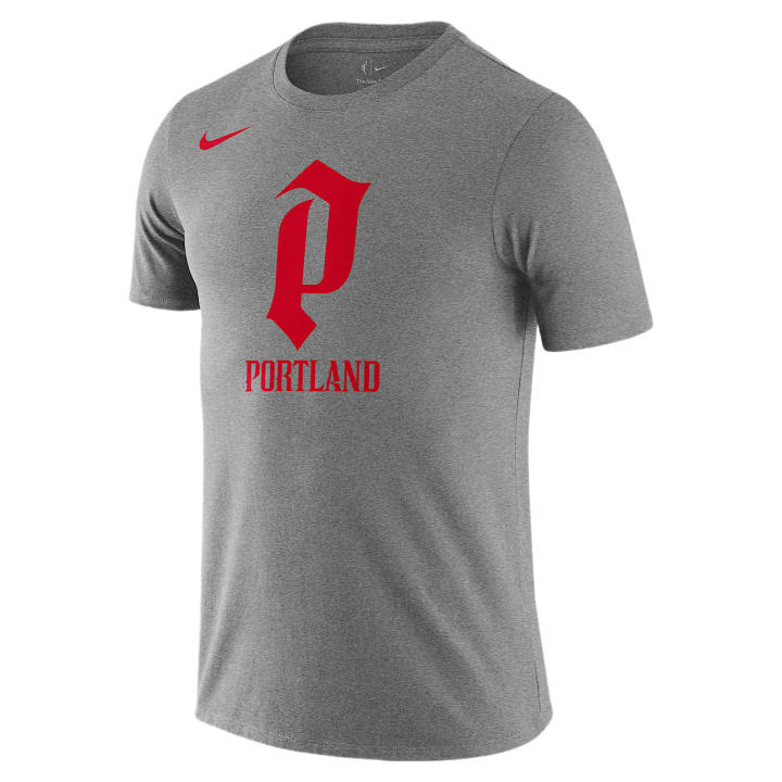 Nike Nike WNBA T Shirts Men's Dark Gray Heather Crew Neck Moderate