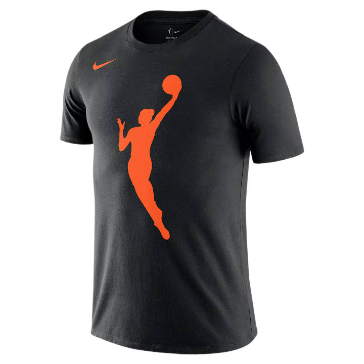 Nike Nike WNBA T Shirts Men's Black/Bright Orange Crew Neck Moderate