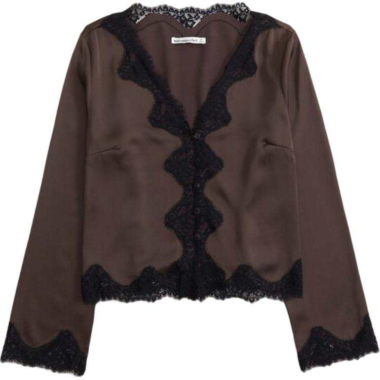 Abercrombie&Fitch Shirts Women's Brown V Neck