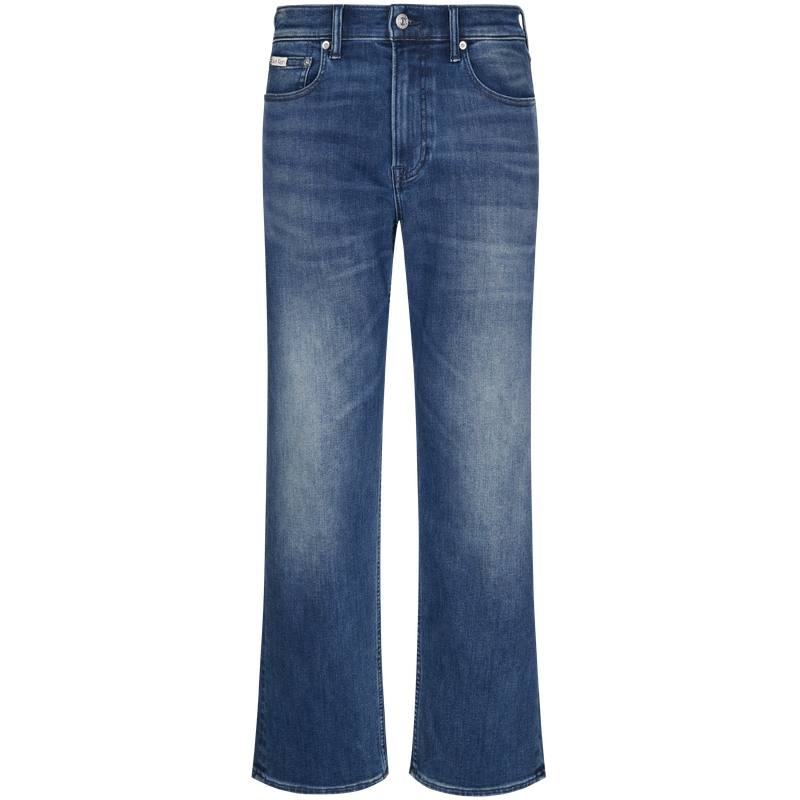 Calvin Klein Jeans Men's 8YL Denim Blue Moderate Straight Fit Pants