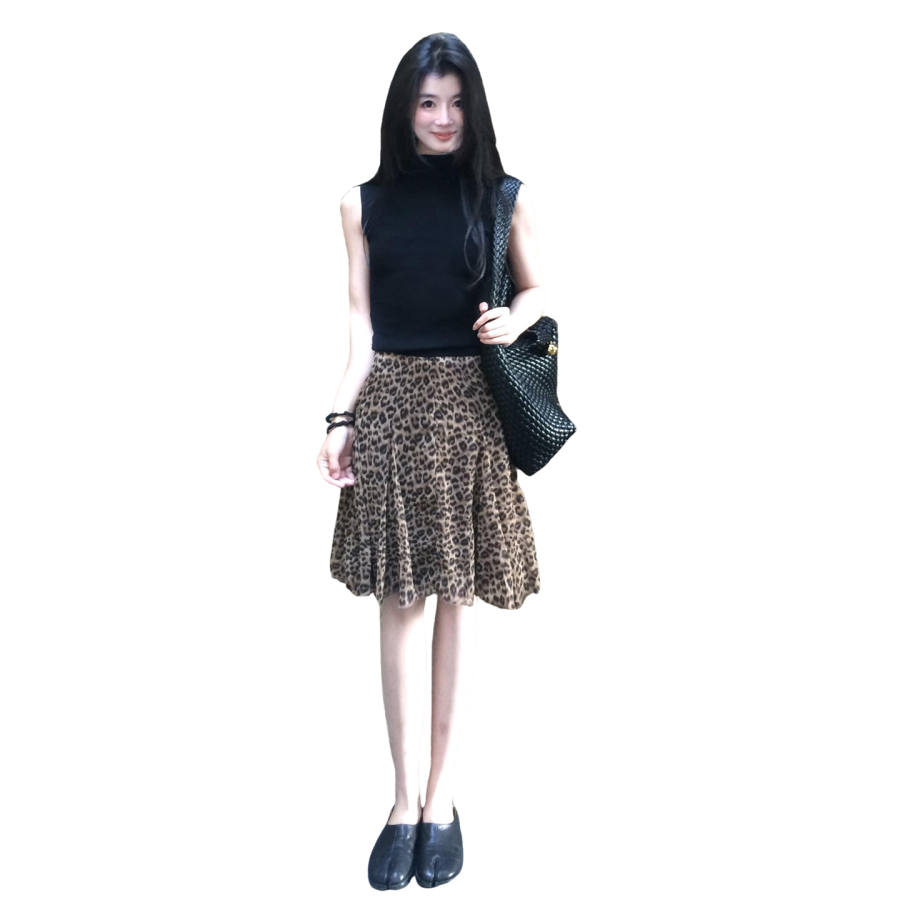JBBCN Two Piece Skirt Sets Women's Half Turtleneck Moderate Midi Skirt