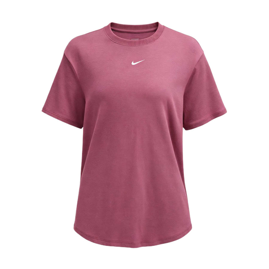 Nike Nike Dri Fit One Fitness Clothing Women's Pink Mist/White Crew Neck Moderate