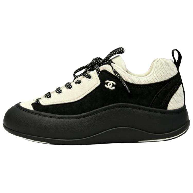 CHANEL Casual Shoes Women's Low Top Black & Beige