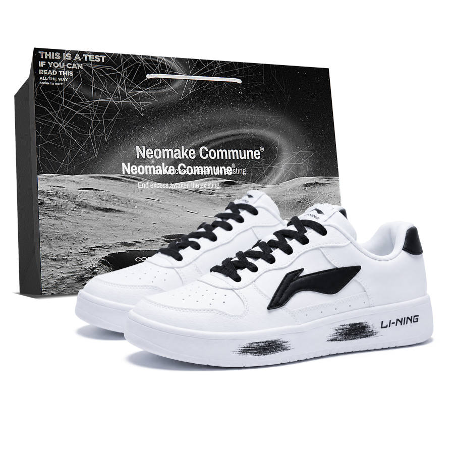 Li-Ning Li Ning Floating Boat Skateboard Shoes Unisex Low Top Cloud Ink White