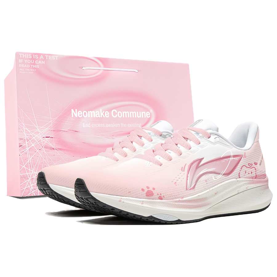 Li-Ning Li Ning Red Hare 9 Running Shoes Women's Low Top White Pink