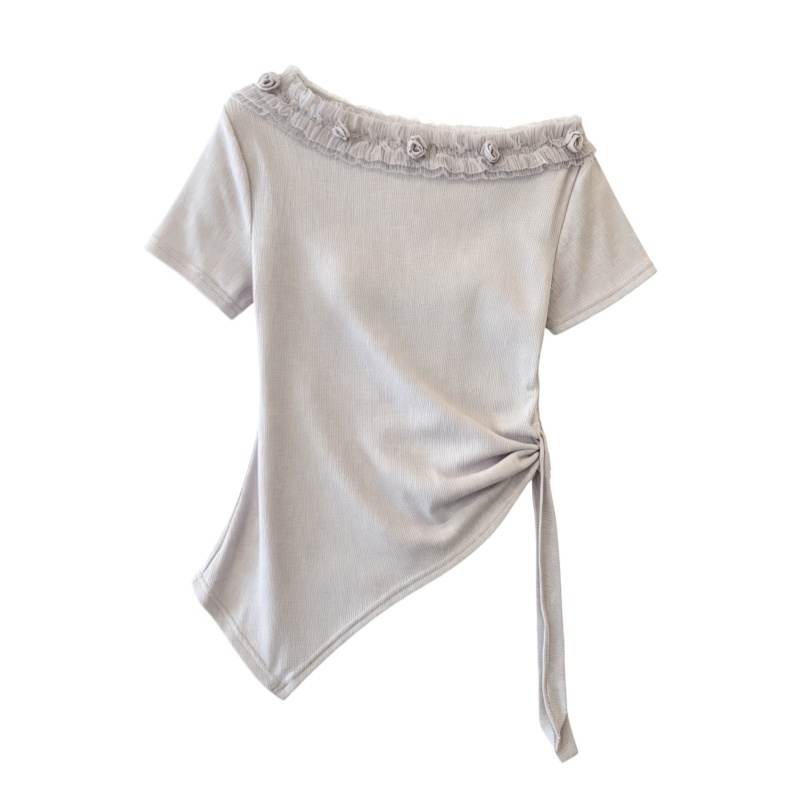 CPAURA Knitwear Women's Asymmetrical Collar Moderate A Line