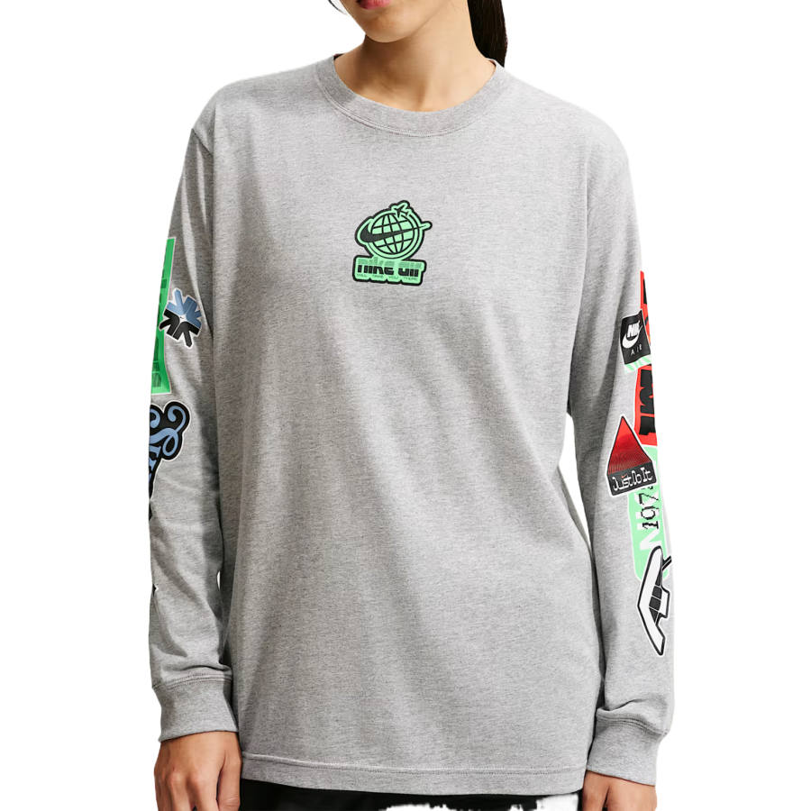 Nike Nike Sportswear T Shirts Women's Dark Gray Heather Crew Neck Moderate