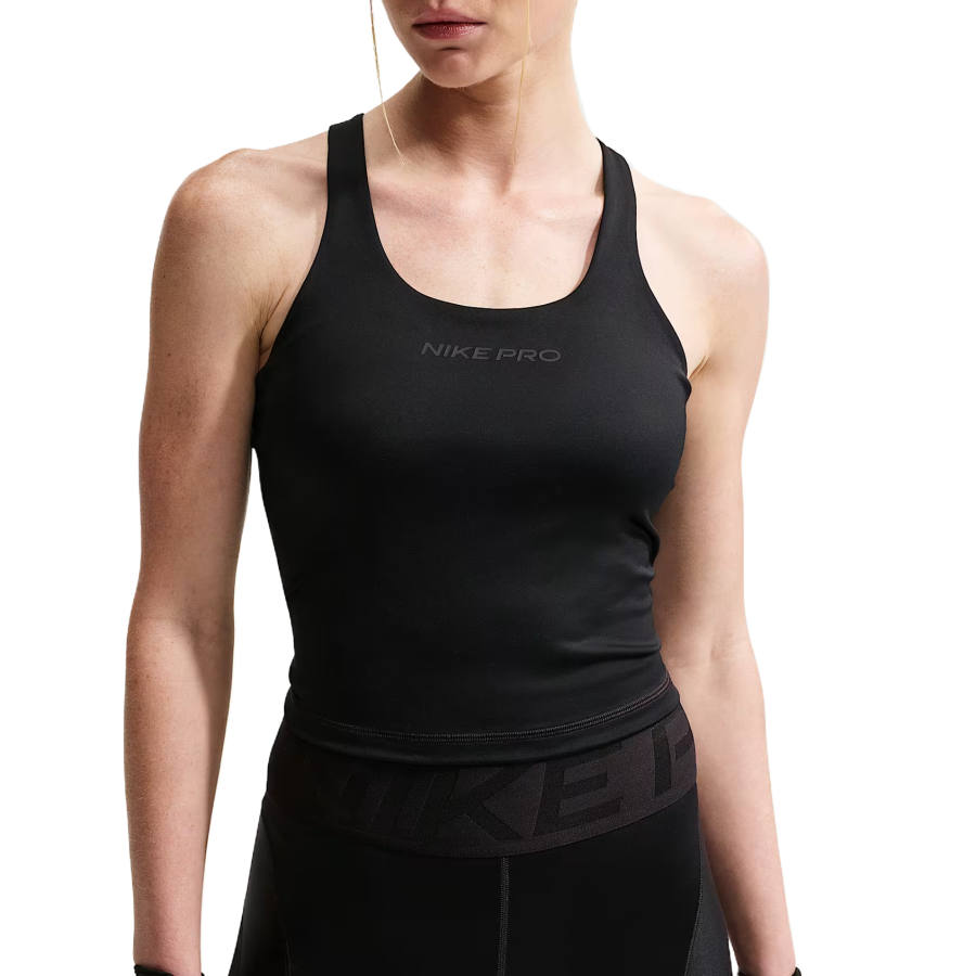 Nike Nike Pro Sleeveless Sports Shirts Women's Black/Black Crew Neck Moderate