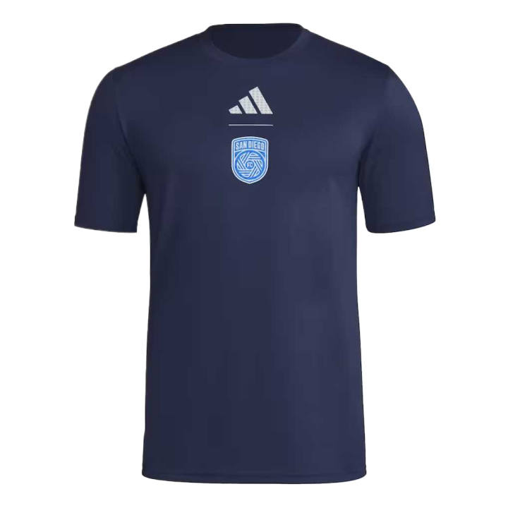 Adidas Adidas Soccer Jerseys Men's Marine Blue Crew Neck Moderate