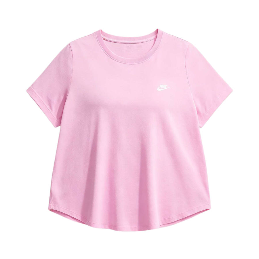 Nike Nike Sportswear Club T Shirts Women's Pink Ascend/Set Sail Crew Neck Moderate