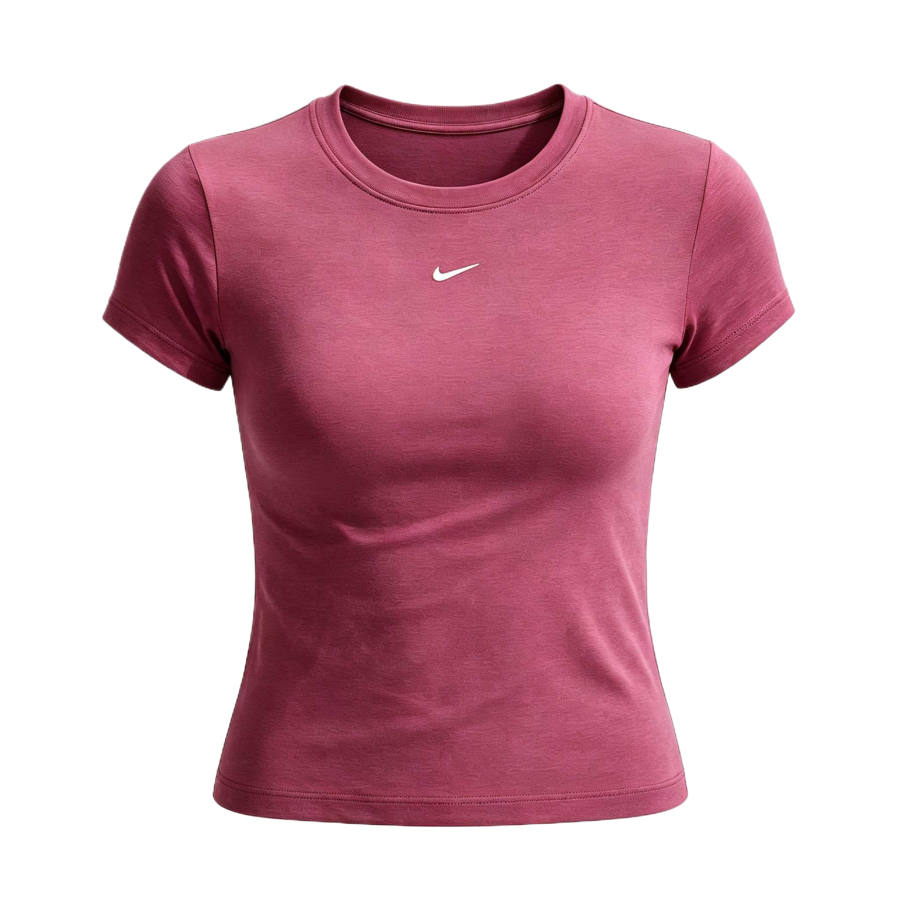 Nike Nike Sportswear T Shirts Women's Pink Mist/Sail White Crew Neck Moderate
