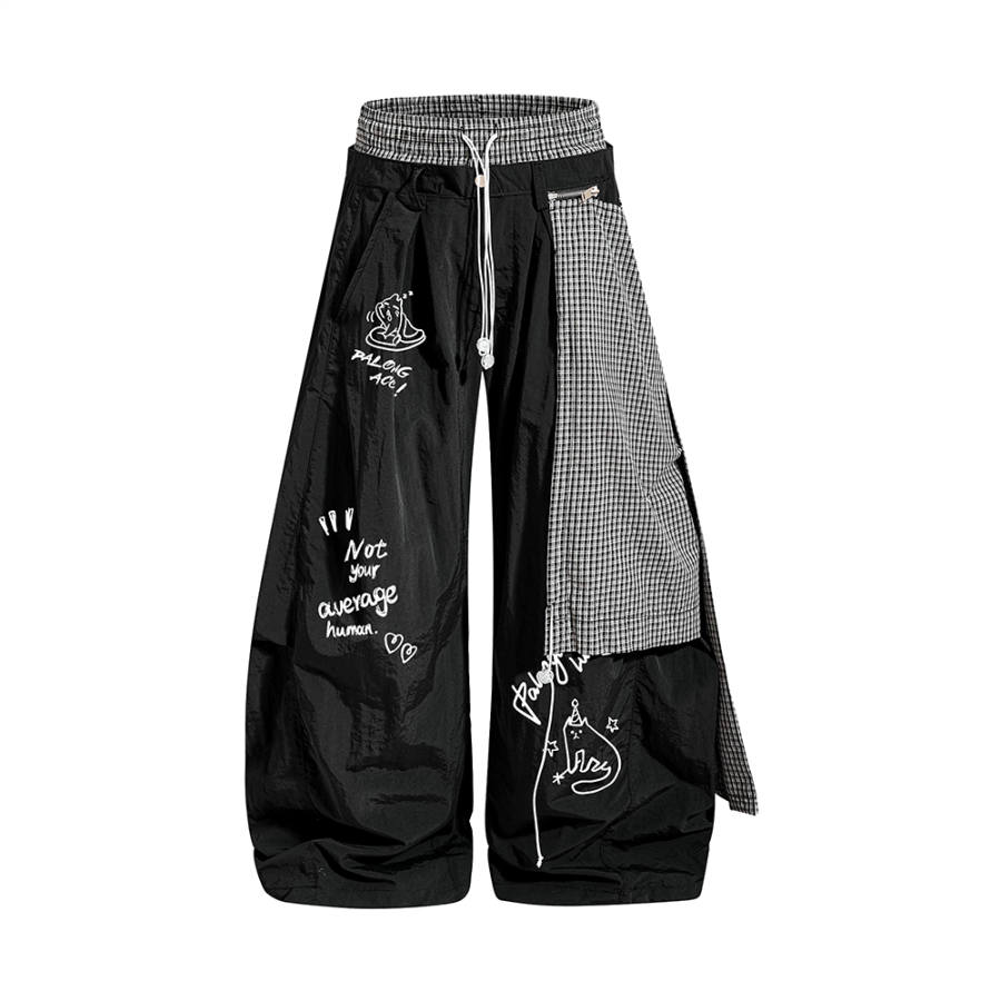 PAL ONGACO Casual Pants Unisex Moderate Wide Leg Pants