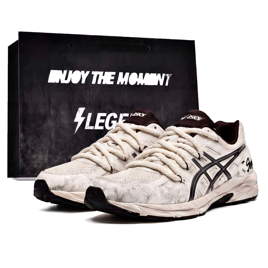 ASICS Gel Contend 4 Running Shoes Unisex Low Top Beige Black
