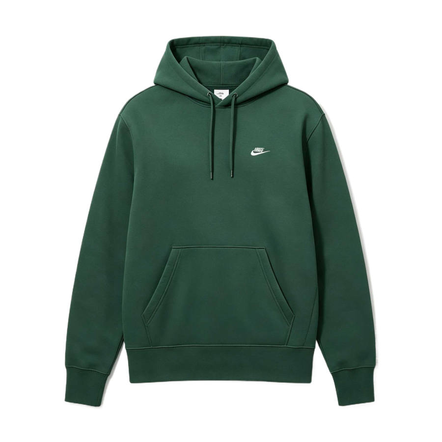 Nike Nike Club Sweatshirts Men's Fir/Fir/White Hooded Non Detachable Moderate