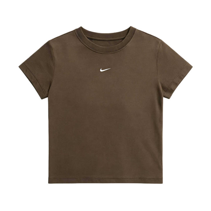 Nike Nike Sportswear T Shirts Women's Dark Hazel/Sail White Crew Neck Moderate