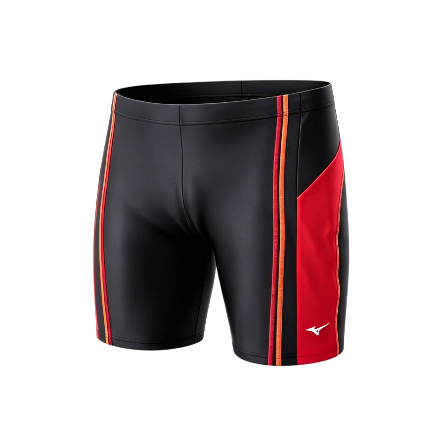 Mizuno Swimming Shorts Men's Black Red Moderate