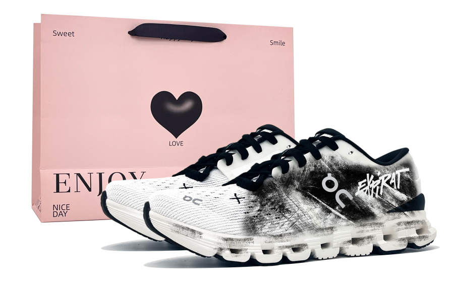 On On Cloud X4 Running Shoes Unisex Low Top Black/White