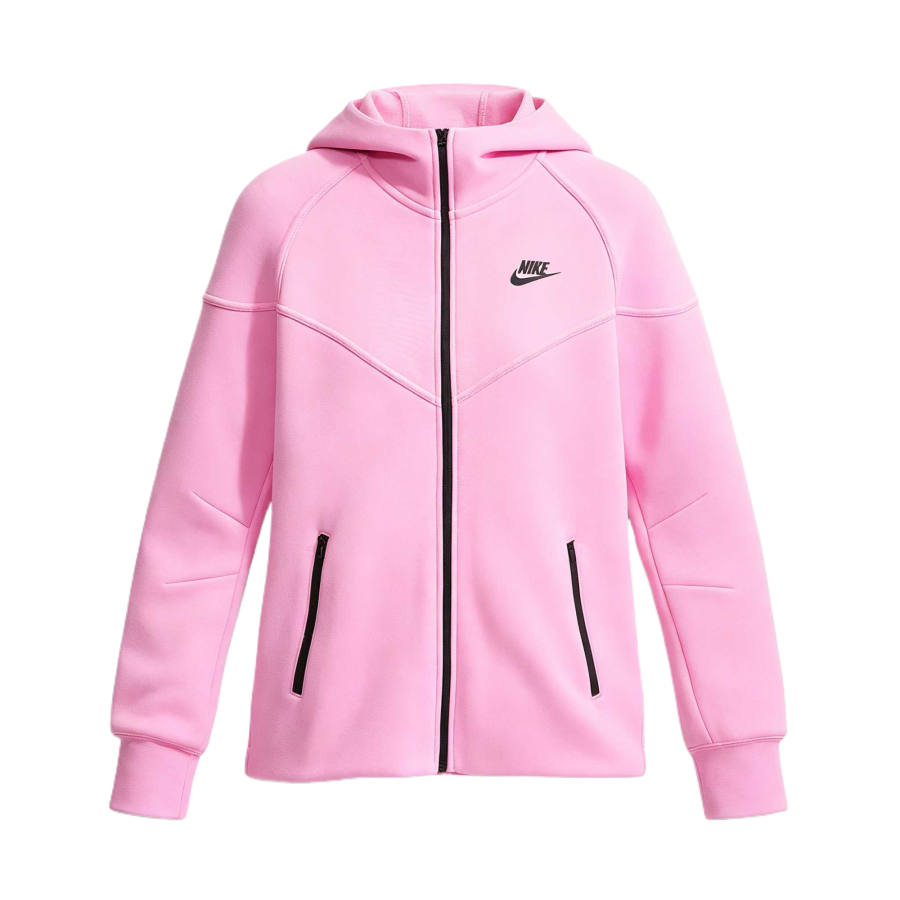 Nike Nike Sportswear Tech Fleece Sweatshirts Women's Pink/Black Hooded Non Detachable Moderate