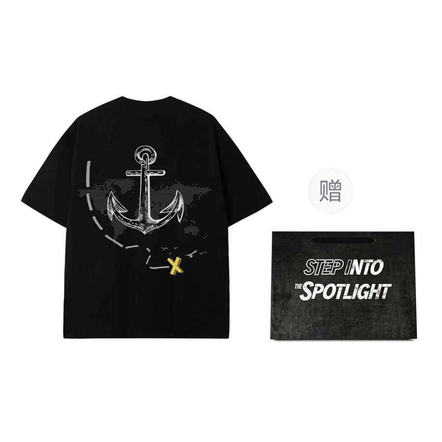 Arcteryx KRAGG T Shirts Unisex Navigation Line Black Limited Shopping Bag Crew Neck Straight Fit