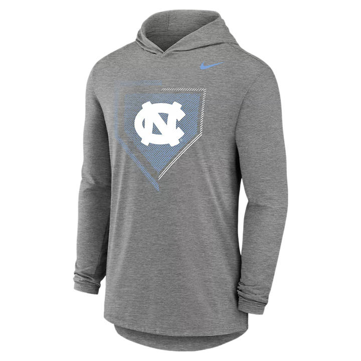 Nike Nike College T Shirts Men's Dark Gray Heather Flower Hooded Non Detachable Moderate
