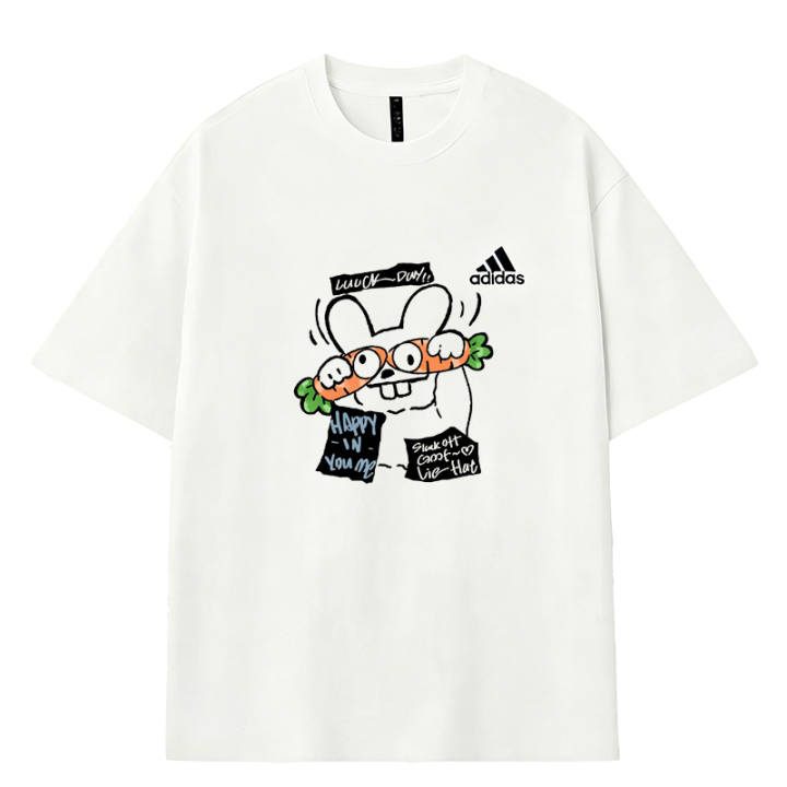 Adidas Adidas MUST HAVES T Shirts Men's White Crew Neck Moderate