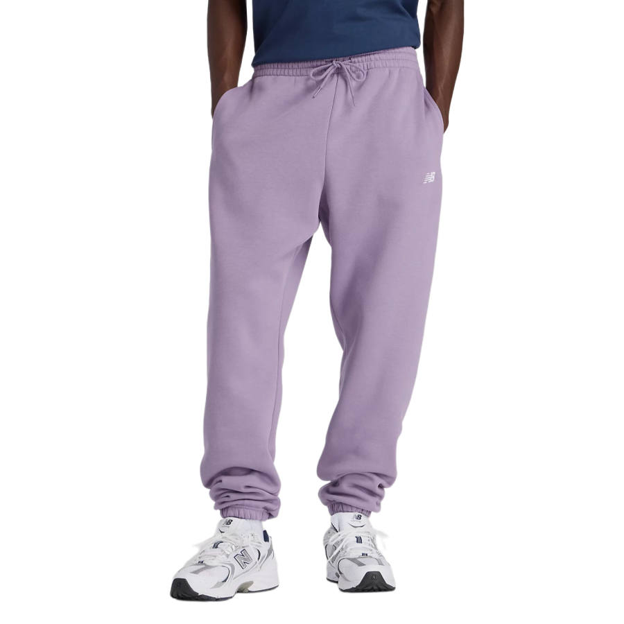 New Balance New Balance Sport Essentials Knitted Sweatpants Men's Violet/white Moderate Cuffed Pants