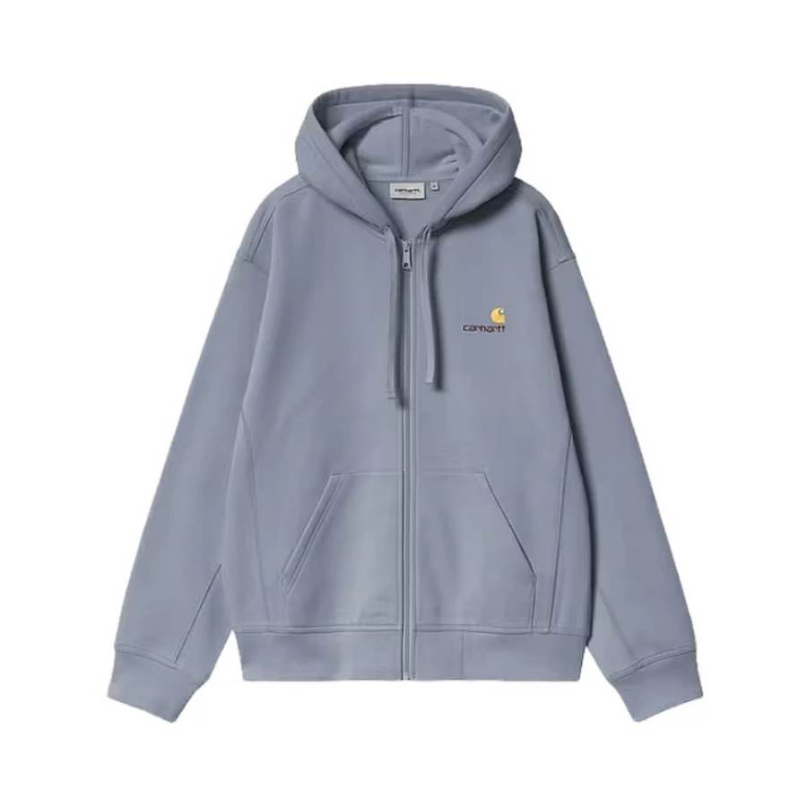 Carhartt WIP Jackets Men's BL2/Blue Hooded Non Detachable Thickened Straight Fit