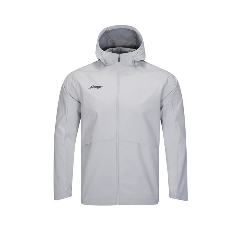 Li-Ning Li Ning Trench Coats Unisex Coin Gray Trench Hooded Non Detachable Moderate