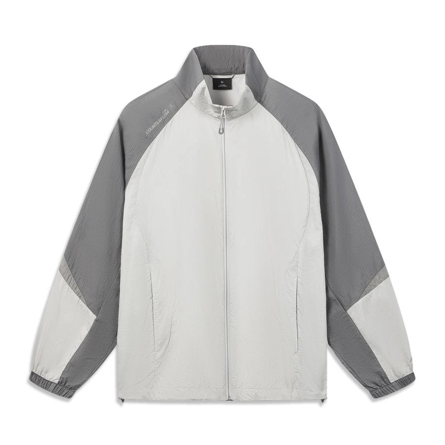 Li-Ning Li Ning Jackets Unisex Calm Gray Stand Collar Moderate Straight Fit