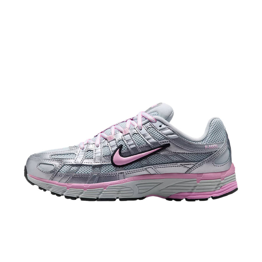 Nike Nike P 6000 Running Shoes Unisex Low Top Pure Platinum/Metallic Silver/Black/Pink Rising