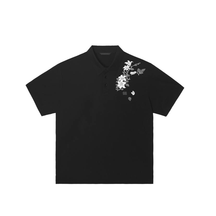 KOLON SPORT Polo Shirts Men's Black/Blk Polo Collar Moderate Other
