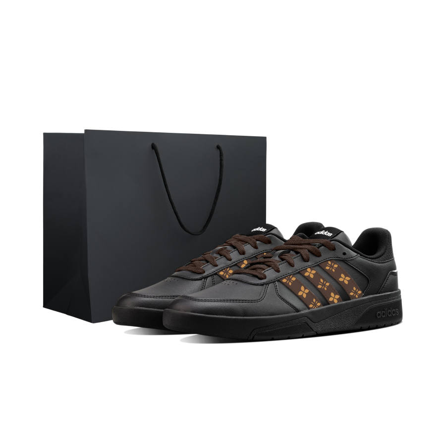 Adidas Adidas COURTBEAT Skateboard Shoes Unisex Low Top Black/Coffee