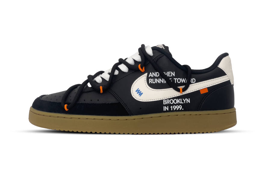 Nike Nike Court Vision Low Skateboard Shoes Men's Low Top Black/White/Orange