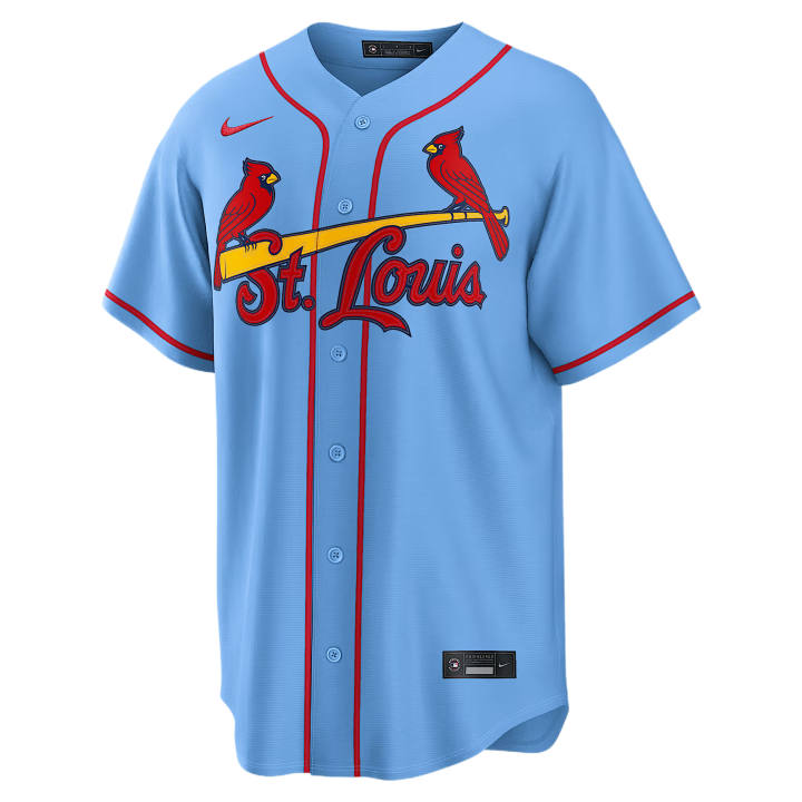 Nike Nike Baseball Jerseys Men's Light Blue V Neck Moderate
