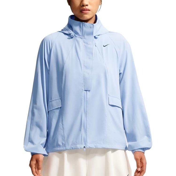 Nike Nike Jackets Women's Blue Hooded Non Detachable Moderate Other