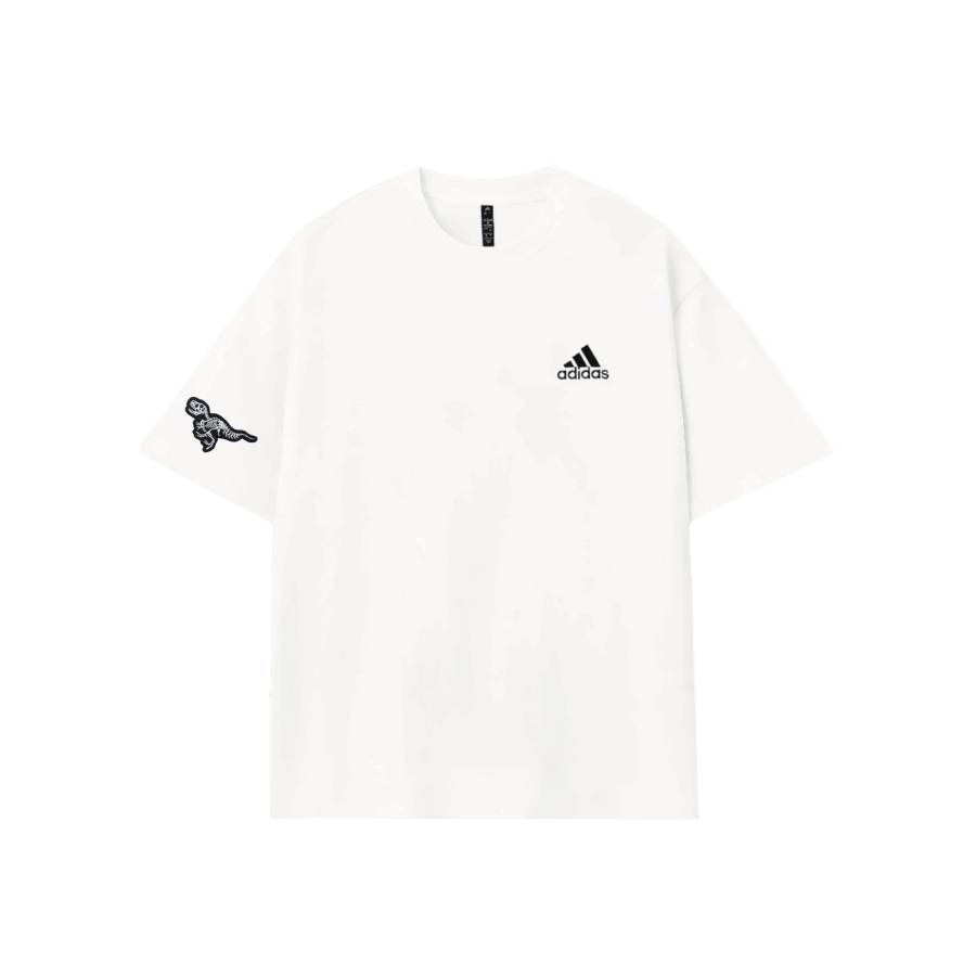 Adidas Adidas MUST HAVES T Shirts Unisex White Dragon Exclusive Shopping Bag Crew Neck Moderate