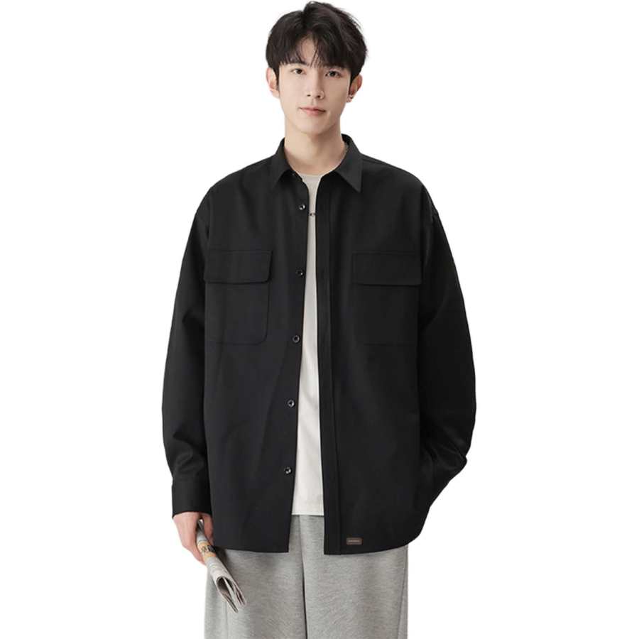 WARRIOR WARRIOR Shirts Unisex Lapel Moderate Straight Fit