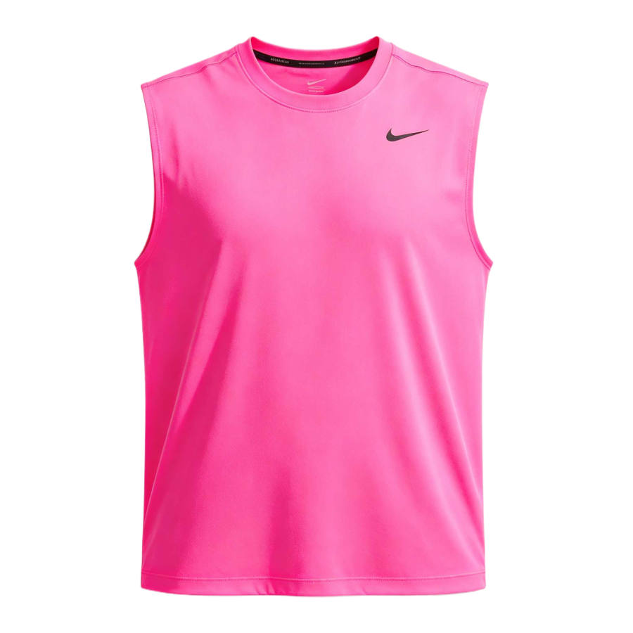 Nike Nike Fitness Clothing Men's Ultra Pink/Black Crew Neck Moderate