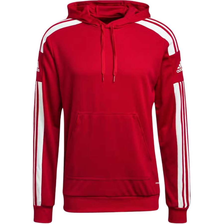 Adidas Adidas Sweatshirts Unisex Red White Hooded Non Detachable Moderate