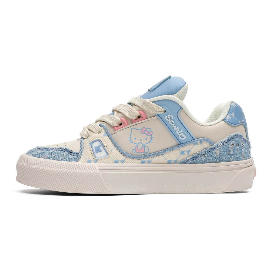 Sanrio Skateboard Shoes Women's Low Top White Pink/White Blue