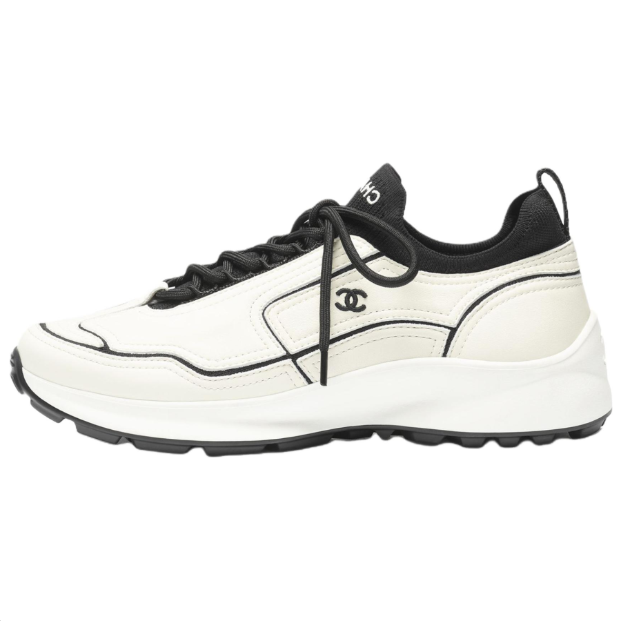 CHANEL Casual Shoes Women's Low Top Ivory White And Black