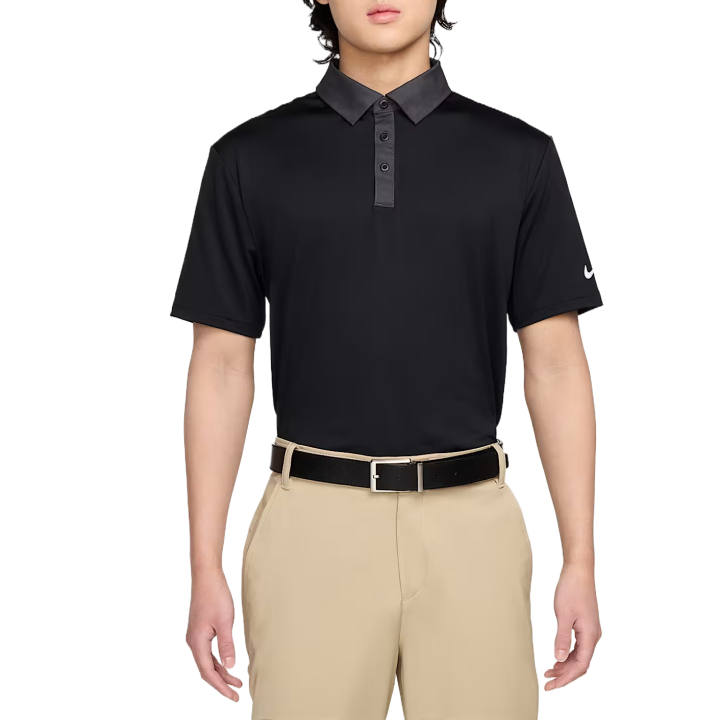 Nike Nike Golf Clothing Men's Black/Charcoal Gray/White Polo Collar Moderate