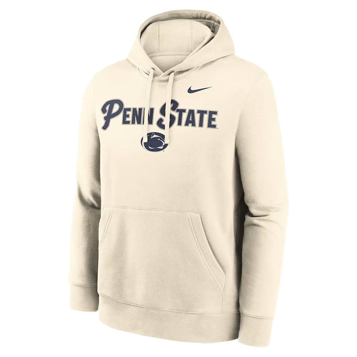 Nike Nike College Sweatshirts Men's Natural Hooded Non Detachable Moderate