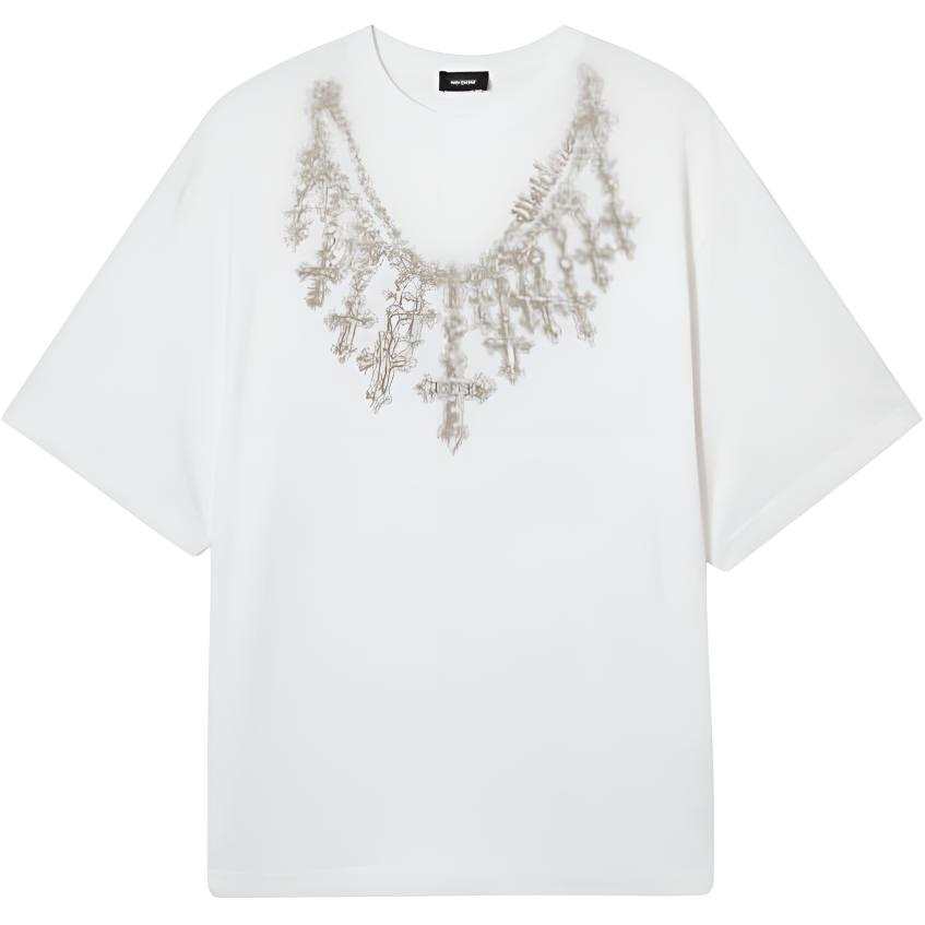 WE11DONE T Shirts Women's White Crew Neck Moderate