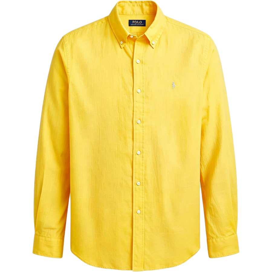 Polo Ralph Lauren Shirts Men's Yellow Lapel Moderate Straight Fit