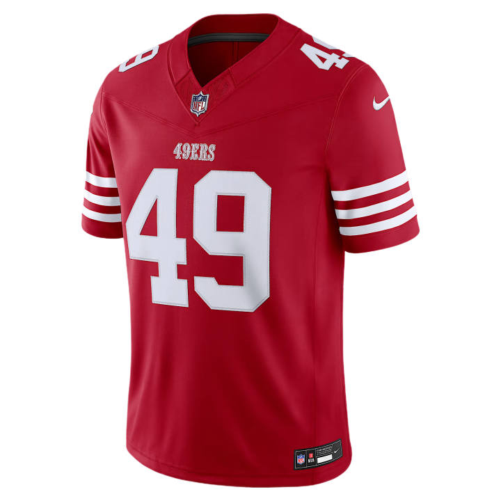 Nike Nike NFL Rugby Jerseys Men's Scarlet V Neck Moderate