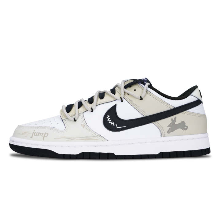 Nike Nike Dunk Skateboard Shoes Unisex Low Top Beige/White/Black