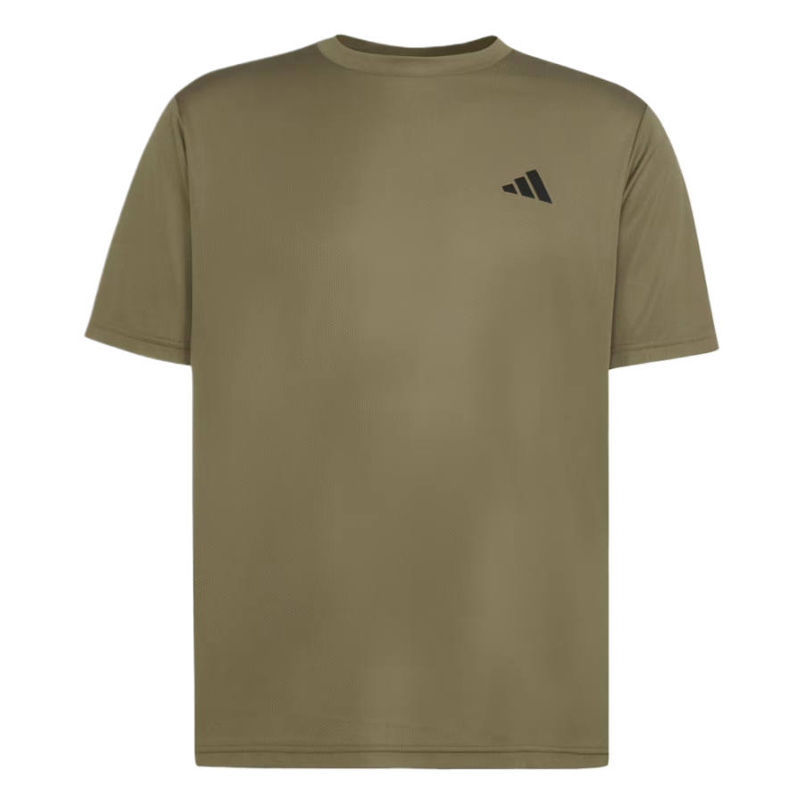 Adidas Adidas Fitness Clothing Men's Olive Green Crew Neck Moderate