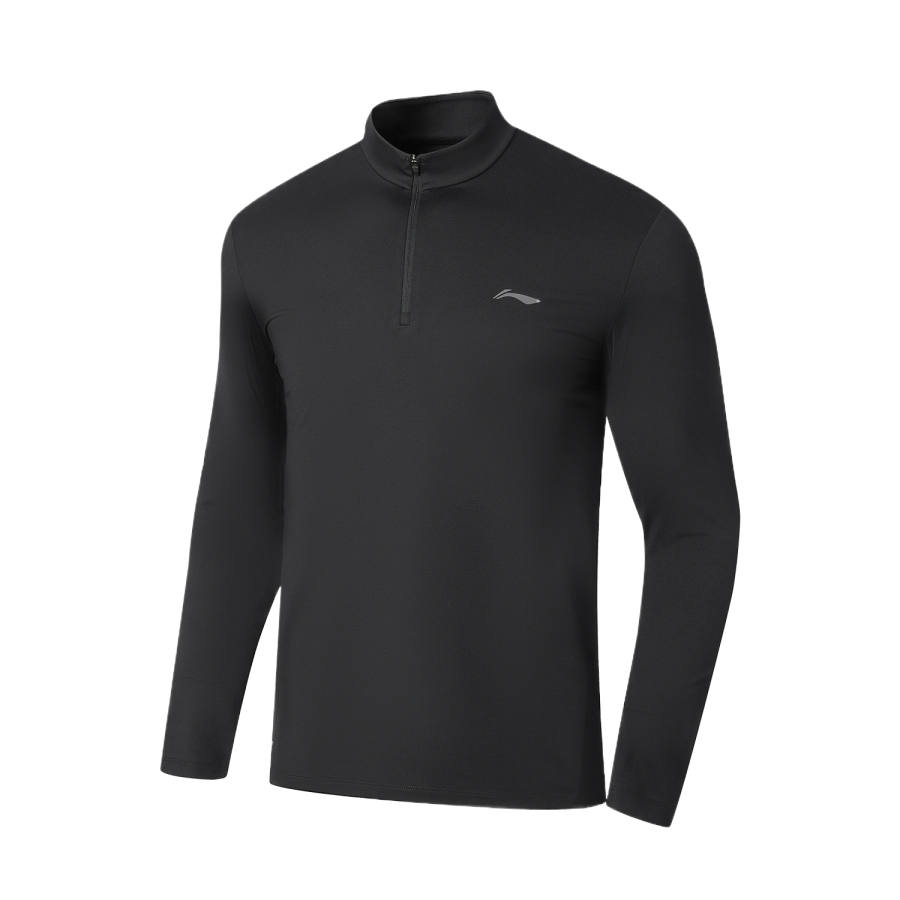 Li-Ning Li Ning Fitness Series T Shirts Men's Black Turtleneck Moderate