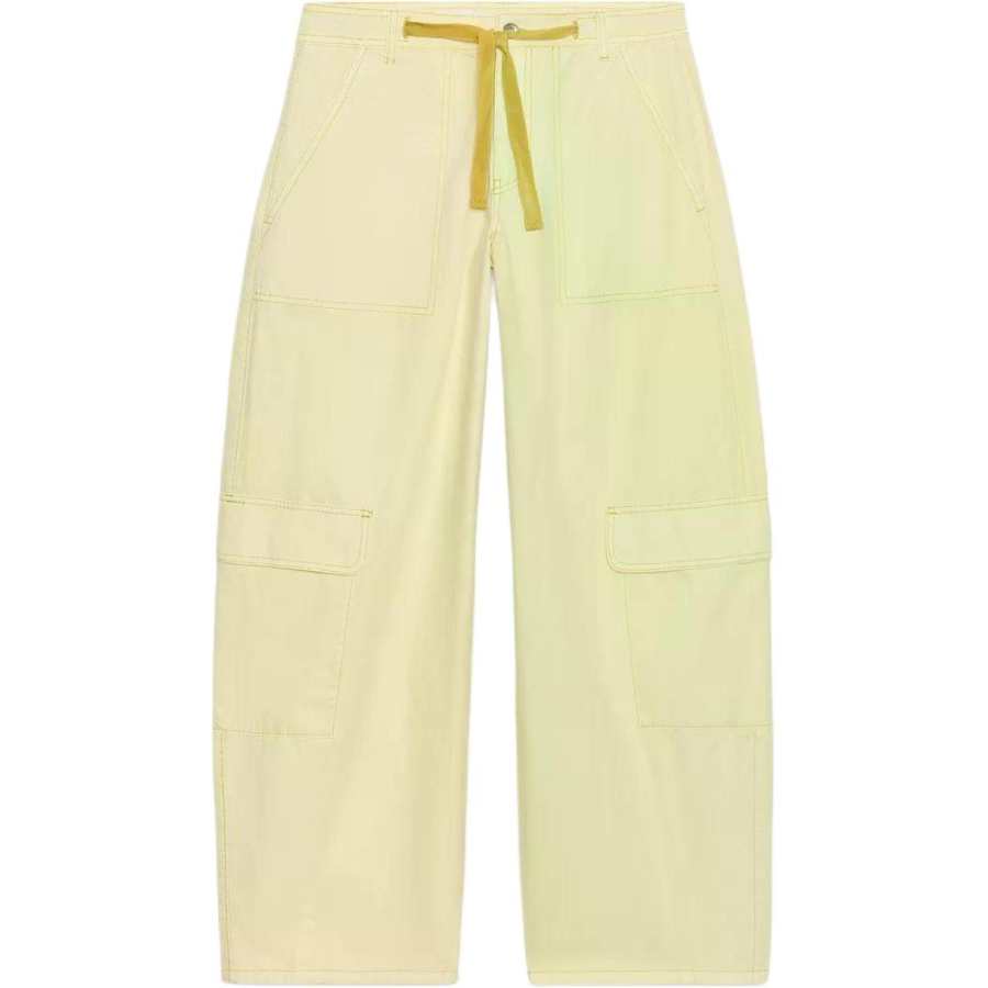 ZARA Cargo Pants Women's Yellow Moderate Wide Leg Pants